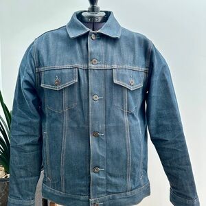 Tellason Blue Raw Denim Jacket, large